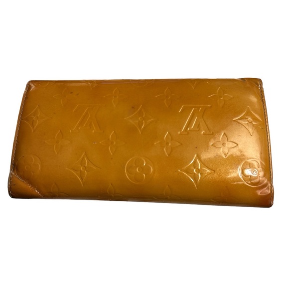 LOUIS VUITTON Long Monogram Gold Vernis LV Sarah Portefeuille Vintage TH1023 - Picture 2 of 13
